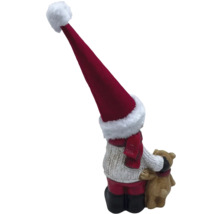 Figúrka Santa Clausa s medvedíkom a čiapkou ako dekorácia