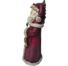 Dekoratívna figúrka Santa Claus s vianočným stromčekom a trúbkou