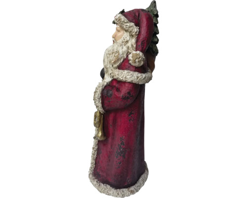 Dekoratívna figúrka Santa Claus s vianočným stromčekom a trúbkou