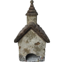 Dekoratívna keramická búdka pre vtáky s škridlovou strechou
