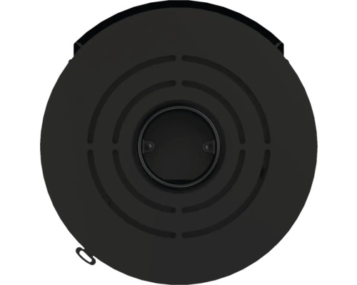 Pohľad zhora na okrúhle dymové potrubie