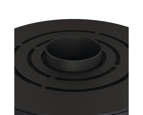 Kovová objímka lampy s kruhovým vzorom