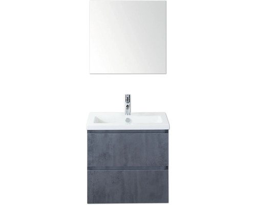 Kombinácia umývadla so zrkadlom a dvoma zásuvkami