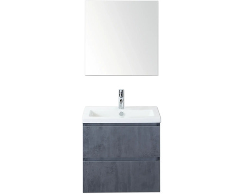 Skrinka pod umývadlo s umývadlom a zrkadlom do kúpeľne