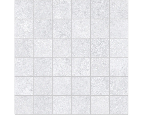 Mozaika Seattle svetlosivá 29,8 x 29,8 cm Vzor dlaždíc so štvorcovými, svetlými dlaždicami a škárami