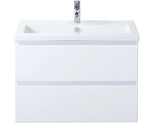 Kúpeľňová zostava Sanox Vogue 80 cm biela Umývadlo so skrinkou a vodovodnou batériou