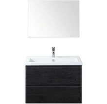 Umývadlo so skrinkou, zrkadlom, batériou a dvoma zásuvkami