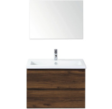 Umývadlo so zrkadlom, umývadlom a spodnou skrinkou s dvoma zásuvkami