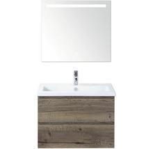 Umývadlová skrinka s umývadlom a zrkadlom s osvetlením