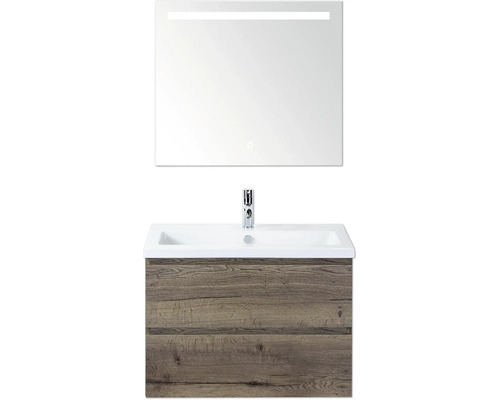 Umývadlová skrinka s umývadlom a zrkadlom s osvetlením