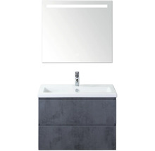 Umývadlo so skrinkou a zrkadlom s osvetlením do kúpeľne