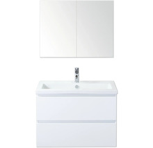 Umývadlová skrinka s umývadlom, batériou a zrkadlovou skrinkou