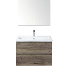 Umývadlo s umývadlovou skrinkou a zrkadlovou skrinkou