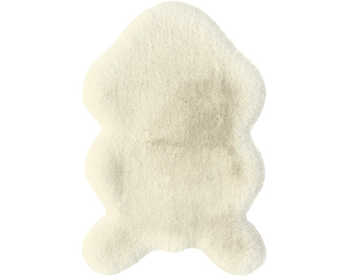 Umelá kožušina SoleVito Romance Premium Shape béžová 60 x 90 cm Mäkký koberec so vzhľadom kožušiny