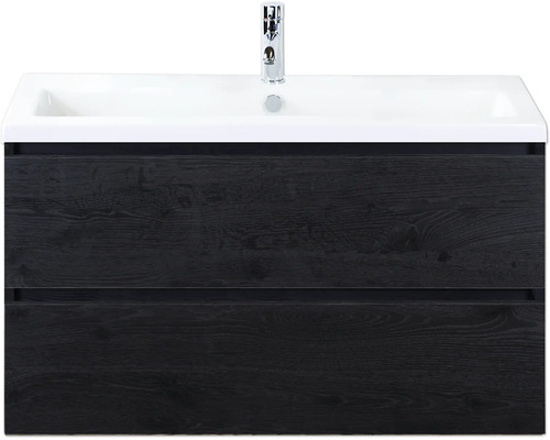 Skrinka pod umývadlo s dvomi zásuvkami a umývadlom na dosku