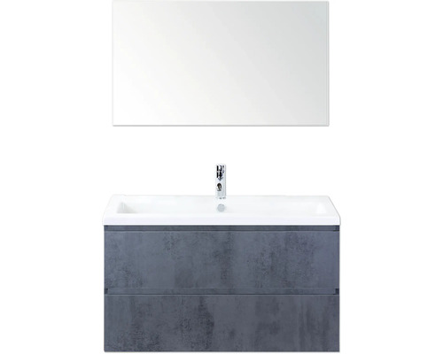 Umývadlo so zrkadlom a skrinkou pod umývadlo