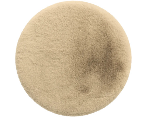 Umelá kožušina SoleVito Romance Premium sand 80 cm Okrúhly koberec z umelej kožušiny