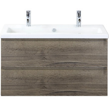 Skrinka pod umývadlo s dvomi zásuvkami a umývadlom