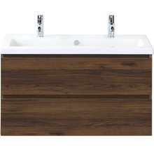 Umývadlová skrinka s dvoma zásuvkami a batériami