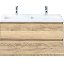 Skrinka pod umývadlo s dvomi zásuvkami a umývadlom na dosku