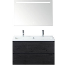 Skrinka pod umývadlo so zrkadlom a dvoma zásuvkami