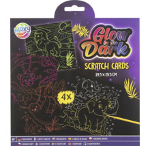 Sada škrabacích kariet Moxy Glow in the Dark, 19,5 x 19,5 cm