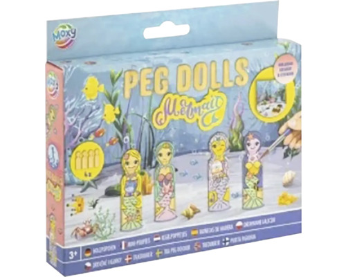 Kreatívna súprava Moxy Peg Dolls Morská panna v balení