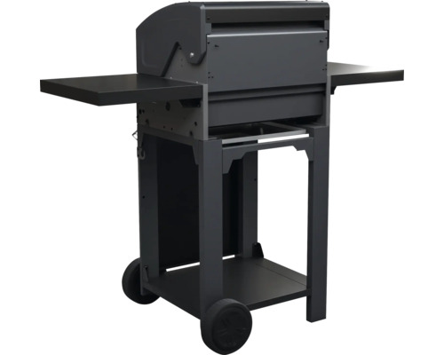 Grilovací vozík s bočnými policami a kolieskami pre jednoduchú prepravu