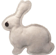 Dekoratívny látkový zajačik s detailmi švov