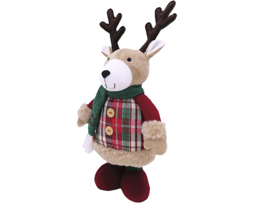 Dekoratívna figúrka soba so šálom a kockovaným oblekom