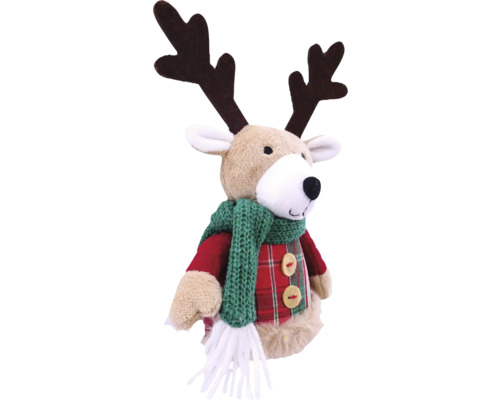 Dekoratívna figúrka sob so šálom a parožím