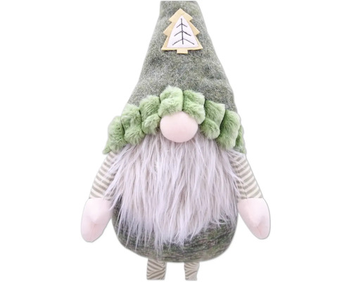 Dekoratívny vianočný škriatok s bradou a čiapkou