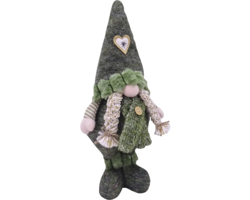 Dekoratívny vianočný škriatok s čiapkou a šálom.