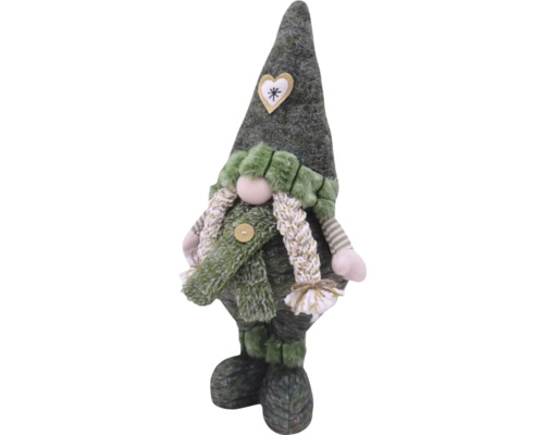 Dekoratívna plstená figúrka škriatka so srdcom na klobúku ako vianočná dekorácia