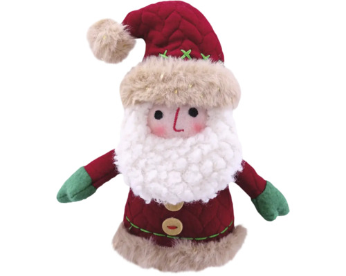 Dekoratívny vianočný Santa Claus z látky s čiapkou a bradou