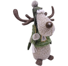 Dekoratívna figúrka soba s čiapkou, vestou a parožím