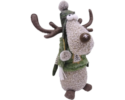 Dekoratívna figúrka soba s čiapkou, vestou a parožím