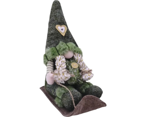 Dekoratívny záhradný trpaslík s vysokým klobúkom a bradou