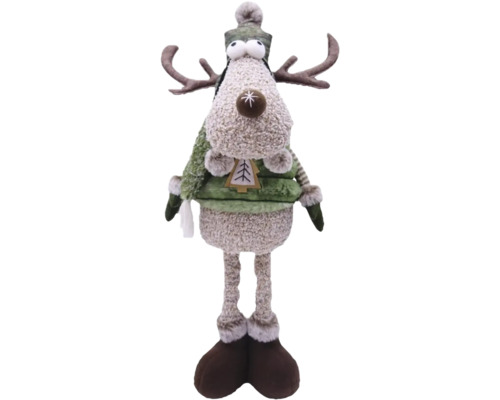 Dekoratívna figúrka soba s teleskopickými nohami Lafiora, výška 95 cm Dekoratívna figúrka soba s čiapkou a parožím