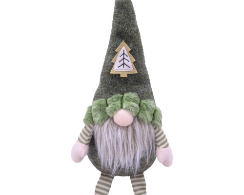 Vianočný škriatok s čiapkou a bradou ako dekorácia