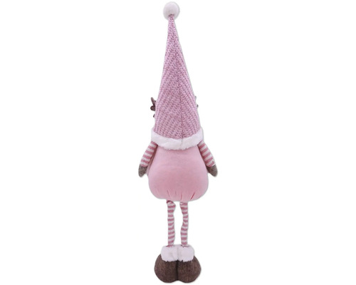 Dekoratívna figúrka vianočného škriatka so špicatou čiapkou a pruhovanými prvkami