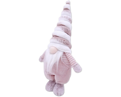 Dekoratívny trpaslík s dlhou bradou a pruhovanou čiapkou