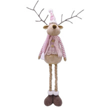 Dekoratívna figúrka sobov s čiapkou, šálom a vestou