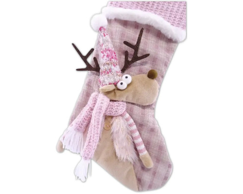 Vianočná pančucha s aplikáciou soba a pleteným šálom