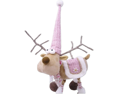 Dekoratívny látkový sob s čiapkou a parožím