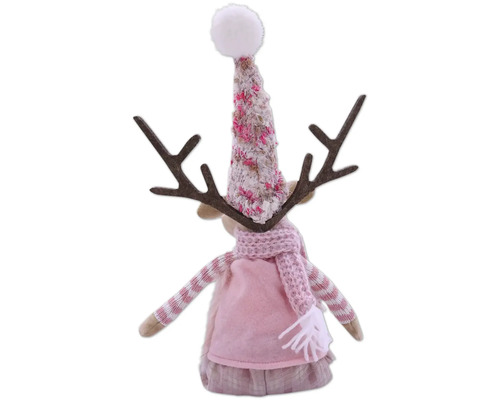 Dekoratívna figúrka soba s čiapkou a šálom ako vianočná ozdoba