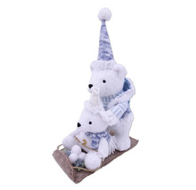 Dekoratívna figúrka s dvoma ľadovými medveďmi na saniach