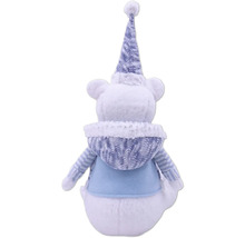 Vianočná dekorácia: Plyšový medveď s čiapkou a šálom