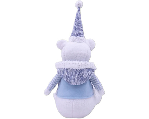 Vianočná dekorácia: Plyšový medveď s čiapkou a šálom