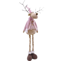 Dekoratívny los s čiapkou a šálom na vianočné obdobie